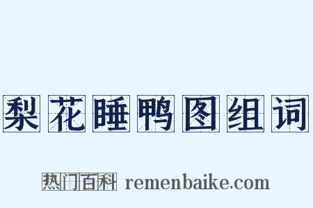 梨花睡鸭图组词是什么意思的图片